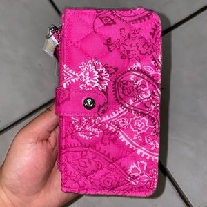 Pink Vera Bradley smartphone wristlet